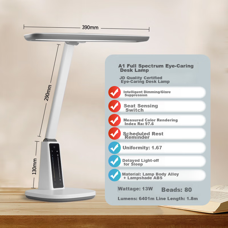 PHILIPS Reading Eye Protection Desk Lamp, Self-Operated Home Use, Full Spectrum, National AA Grade, for Students And Children, Anti-Blue Light, A1