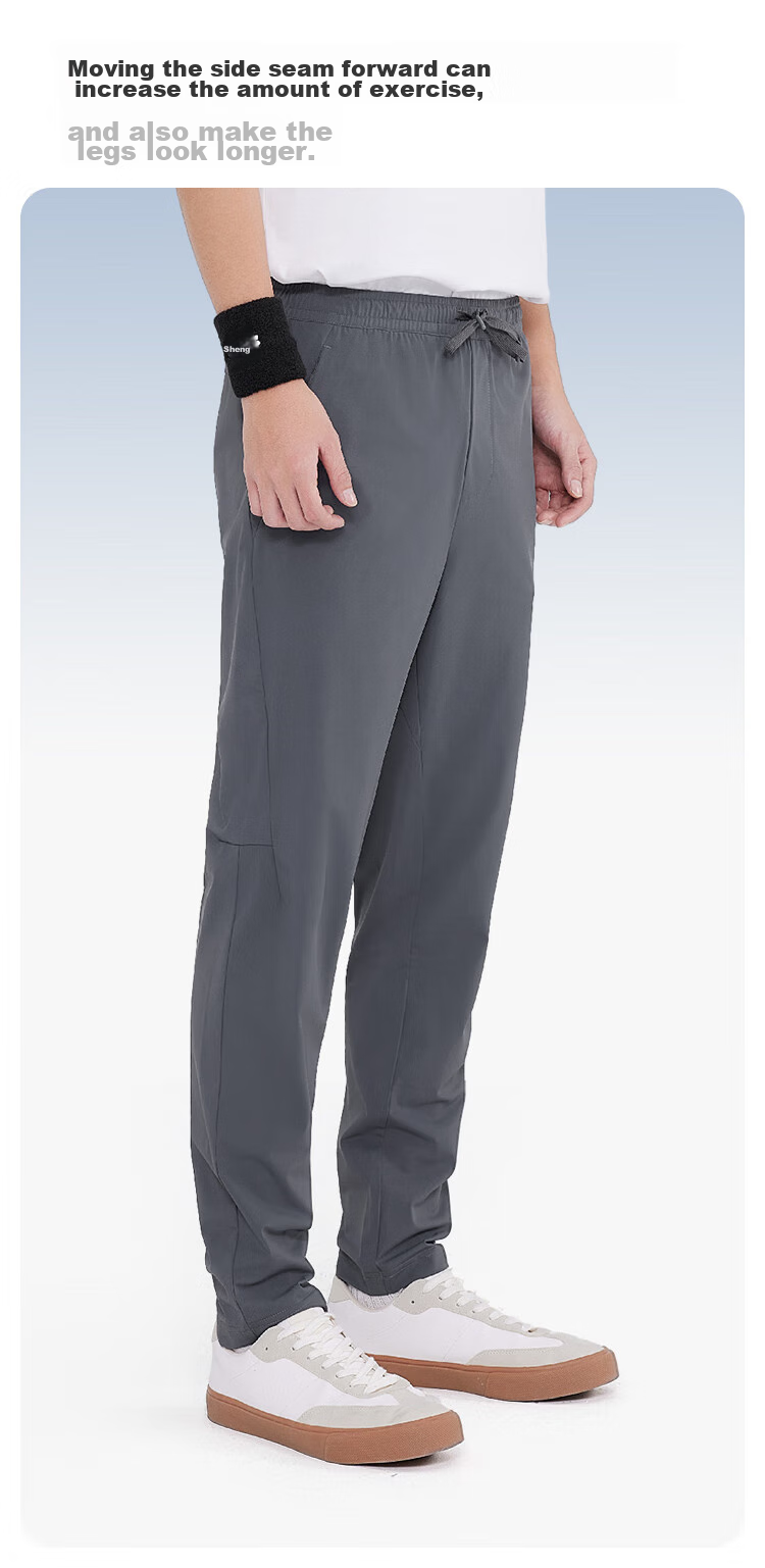 JD Original Men's Sports Pants, Quick-Dry Casual Trousers, High-Elastic Breathable Running Pants for Men, Navy Blue XL 14