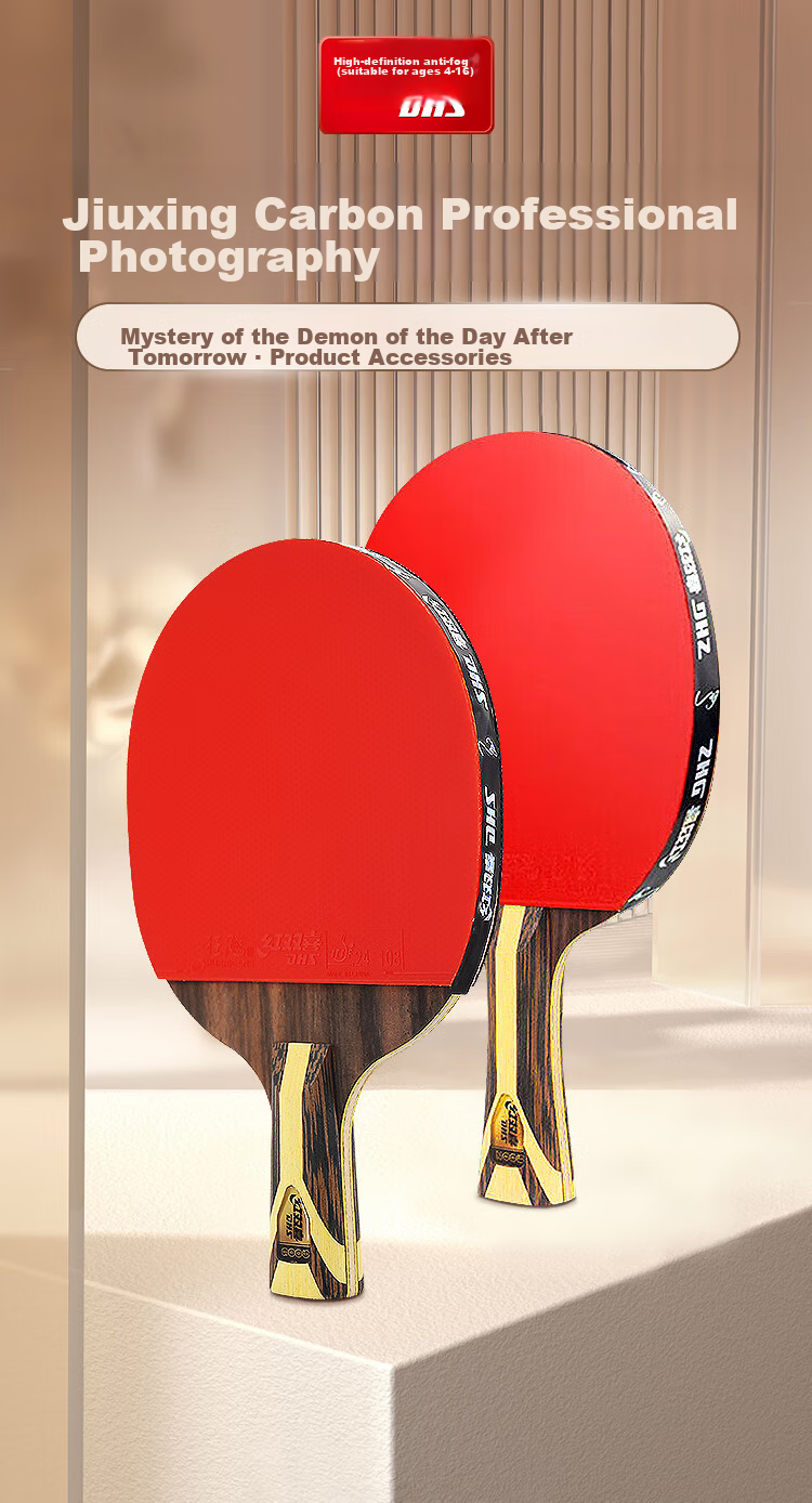 DHS Nine-Star Penhold (Fast Delivery from Beijing Warehouse + Racket Cover), Table Tennis Paddle F9002 Penhold Grip Single Racket 1