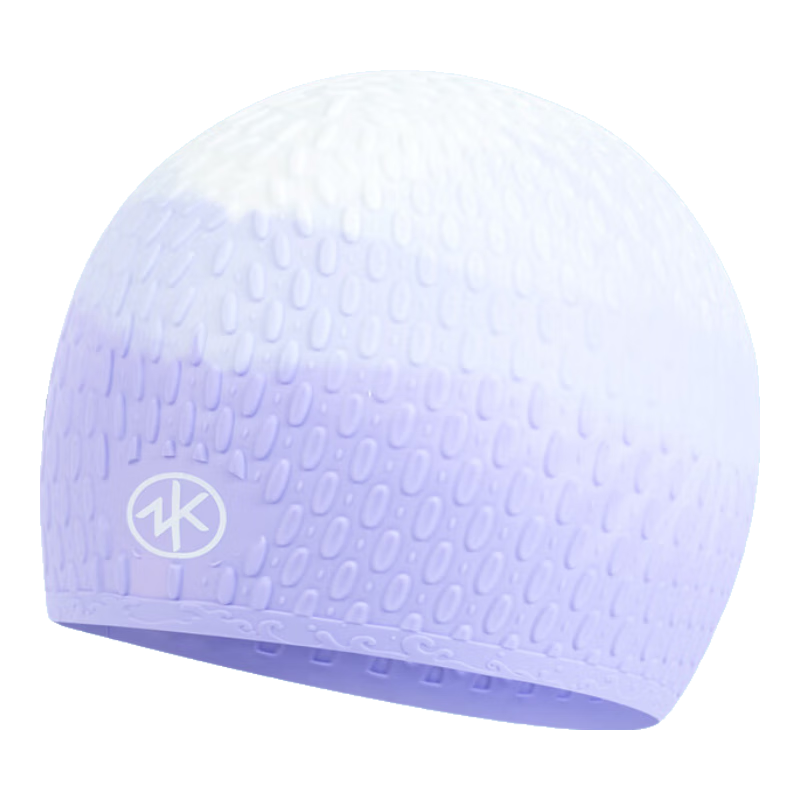 ZOKE Adult Silicone Swimming Cap, Non-Binding, Waterproof, Professional Gradient Water Drop Design, 624503211-3
