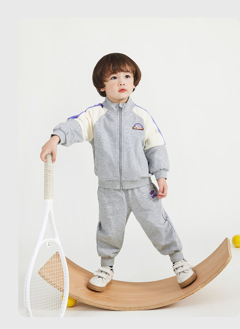 Ciciibear Baby Sports Set Spring And Autumn Style, Boys' Open-Front Spring Outfit Two-Piece Set, Children's Jacket School Uniform, New for 2024 4