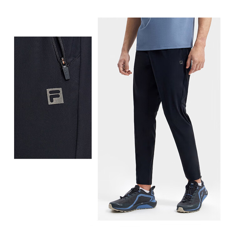FILA Official Men's Knitted Basic Straight-Leg Fitness Sports Pants 19