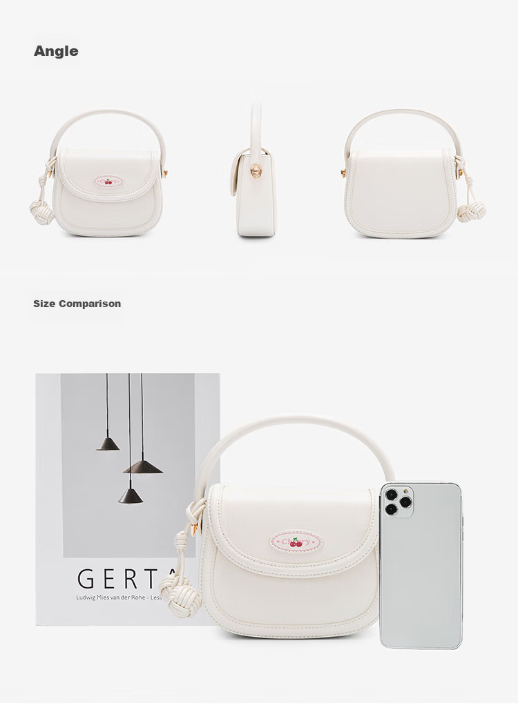 Semir Cherry Saddle Bag Series Women's Handbag, Exquisite Tote Bag, Cute Crossbody Bag, Birthday Gift, 105124153019 9