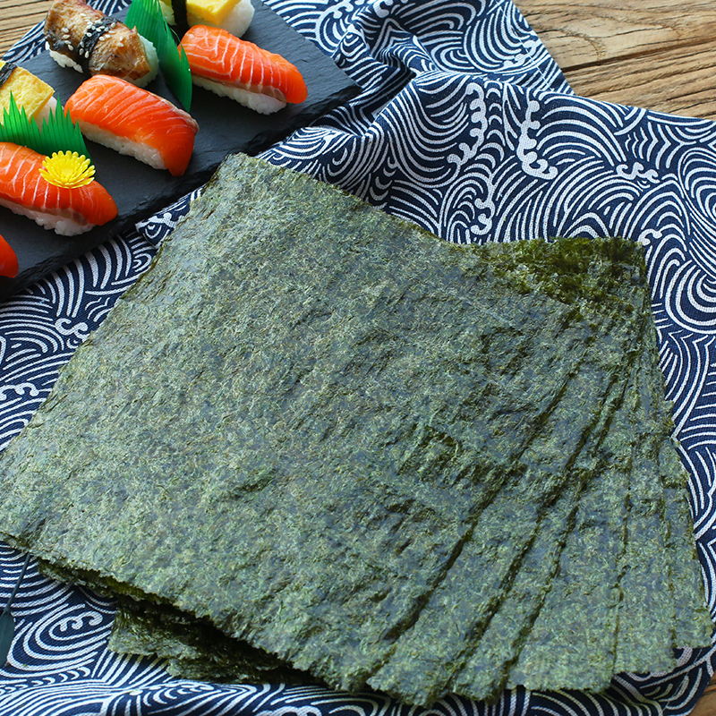 云山半寿司海苔10枚装紫菜包饭专用日式寿司调味品含寿司卷帘工具29g