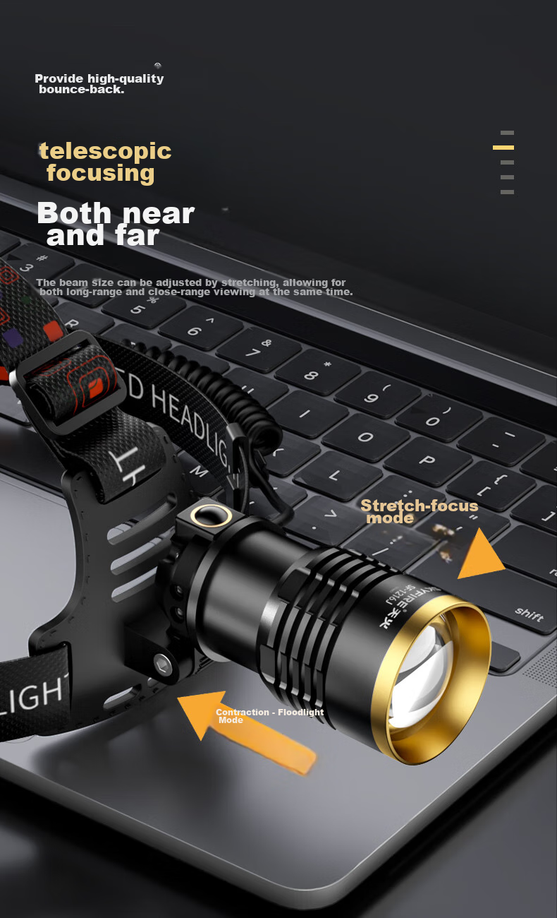 Tianhuo Rechargeable High-Brightness Headlamp Long-Lasting Waterproof Outdoor Headlight for Fishing Night Fishing Military Beachcombing 8