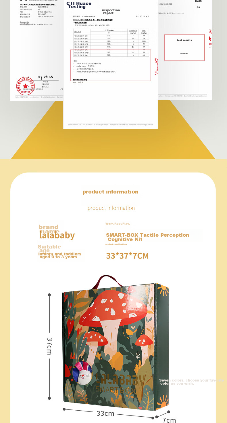 LALABABY Baby Cloth Book, Early Education Tear-Resistant Infant Toy, Touch And Feel Gift Box Set, 4 Pieces 14