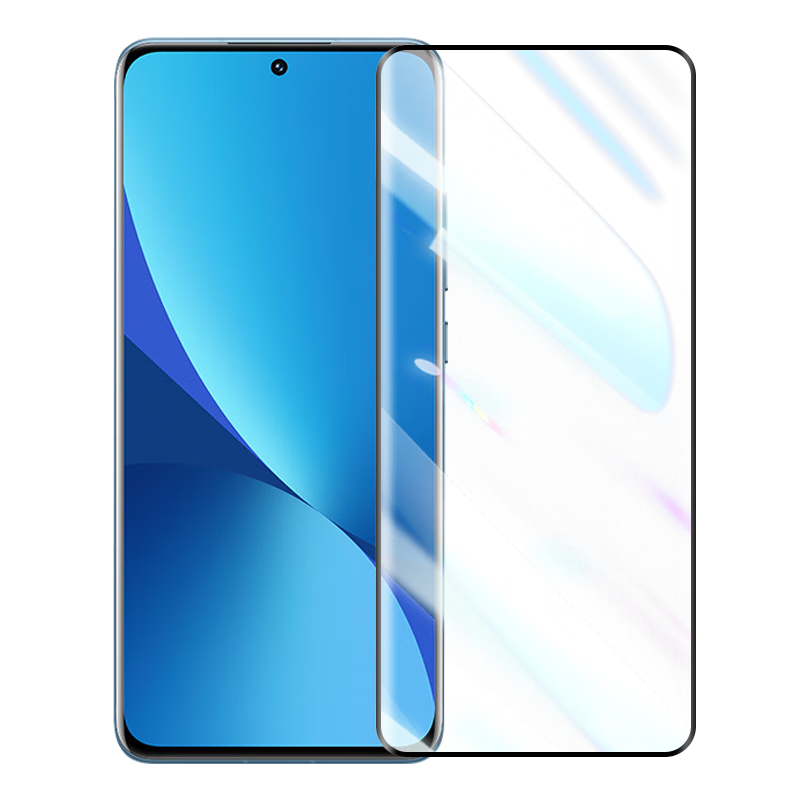 LLUNC Tempered Glass Screen Protector for Xiaomi 12/12X, Compatible with Xiaomi 12S, Full Coverage Curved Glass Screen, Ultra-Thin, Shatterproof, Scratch-Resistant, Anti-Fingerprint, HD Protective Film