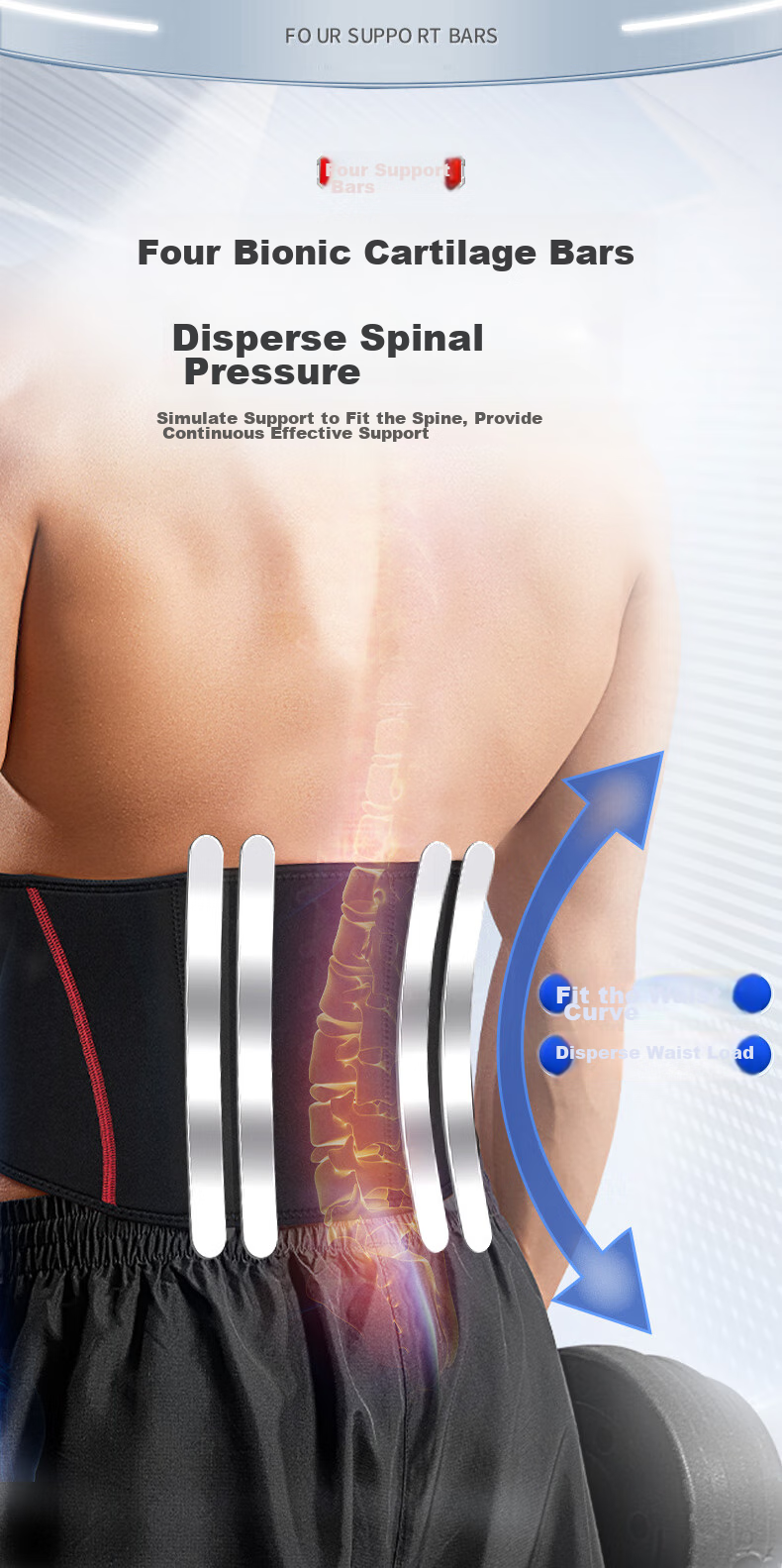 Li-Ning Back Support Belt for Men And Women, Sports Fitness Lumbar Disc Herniation Muscle Strain Running Deadlift Waist Brace Prolonged Sitting Warmth Back Protectio 7