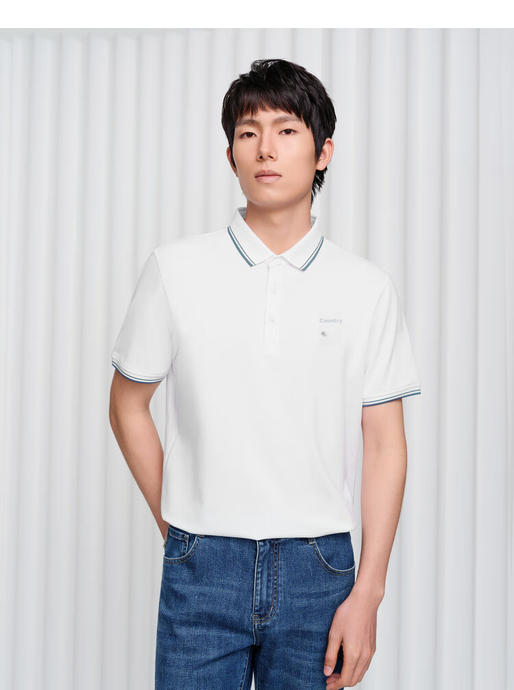 HLA Short-Sleeve Polo Shirt for Men, Zhonghua Dragon Series, Turn-Down Collar, Plus Size, Cool-Feeling Short Sleeves for Me 15