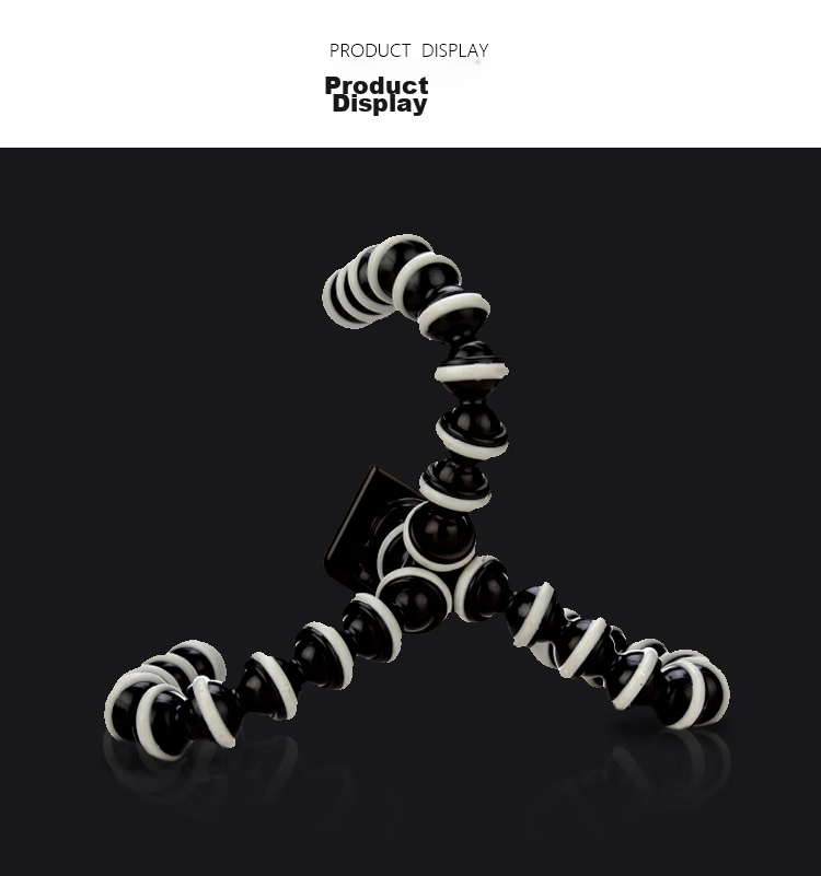 Earlymen EM-115 Octopus Desktop Tripod, Multifunctional Portable Phone And Camera Stand for Vlog Short Videos, Influencer Live Streaming Photography And Videography, Includes Black Phone Clamp 12