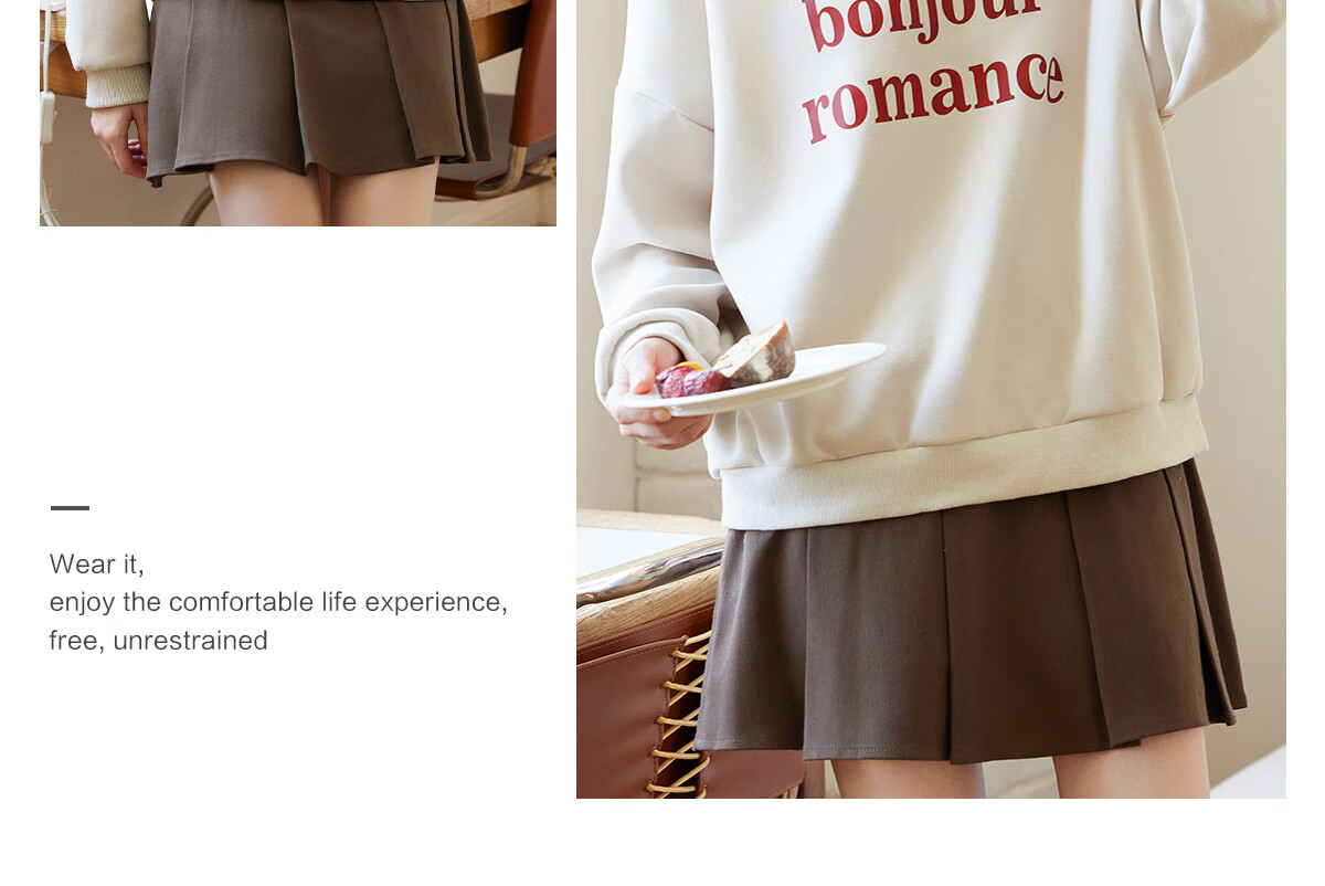 Halo Queen Women's Sweatshirt, Spring And Autumn American-Style POLO Collar, Trendy Letter Print, Loose Casual Pullover, New Product H143W1034 31