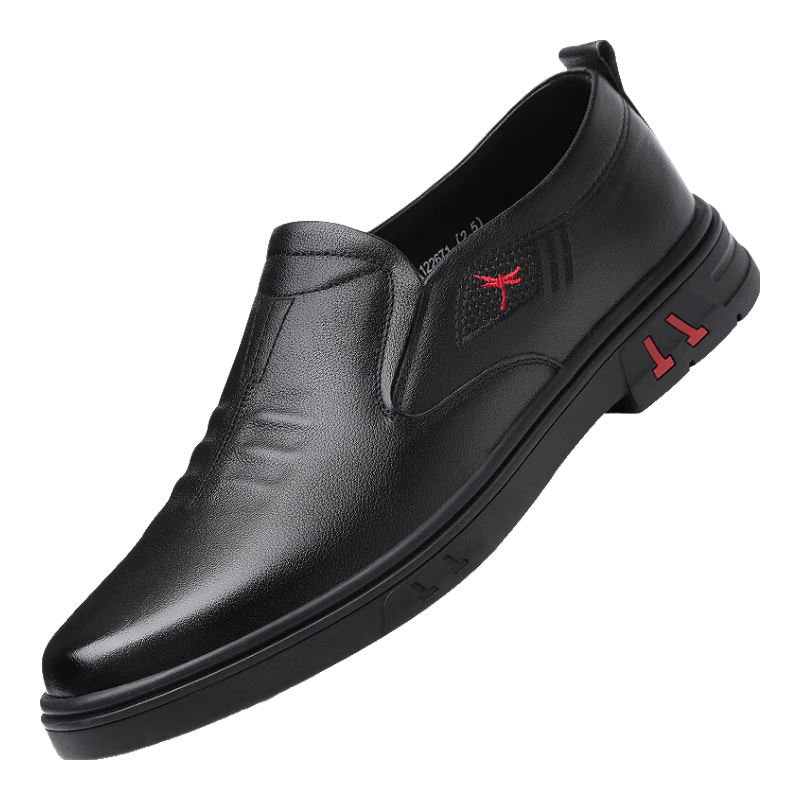 RED DRAGONFLY Height-Increasing Leather Shoes for Men, Loafers, Popular Flat Slip-On Casual Shoes, Business Casual Men's Shoes WTA122671Z