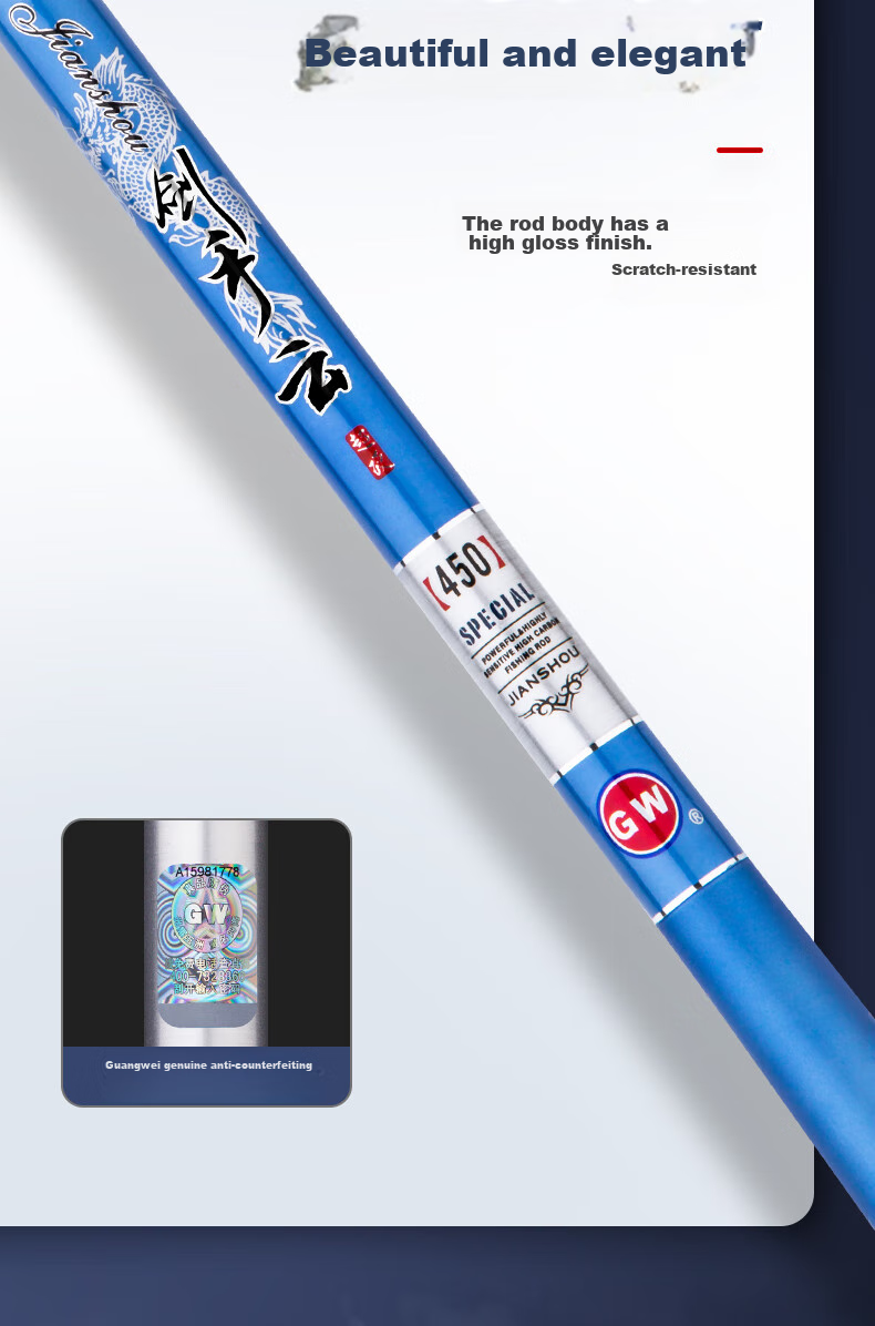 GW Jian Shou Yun Xi Liu Fishing Rod, 7.2 Meters, Collapsible to 67 Cm, Short Section Handle, Ultra-Light And Ultra-Hard, 28 Sections, Carp Fishing Rod 15