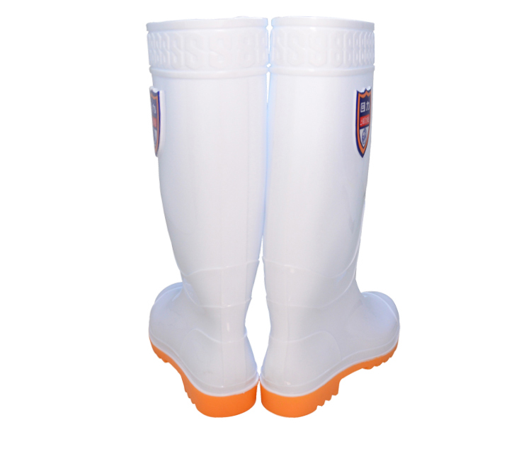 Warrior Men's Mid-High Rain Boots, Rubber Shoes, Overshoes, Waterproof, Oil-Resistant Food Boots for Kitchen, 8867 White, Size 43 10