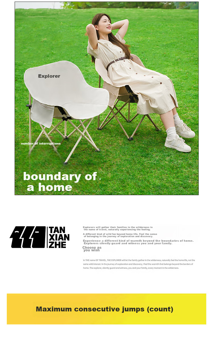 TAN XIAN ZHE Outdoor Folding Chair, Camping Moon Chair, Portable Backrest Fishing Stool, Leisure Beach Lounge Chair, Director's Chair 20