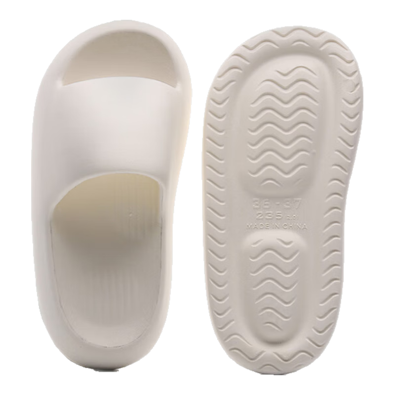 GUOLUOFEI Squishy Slippers, Home Indoor 202 New Model, Quiet Non-Slip Odor-Resistant Bathroom Shower for Men, White, Size 40-41