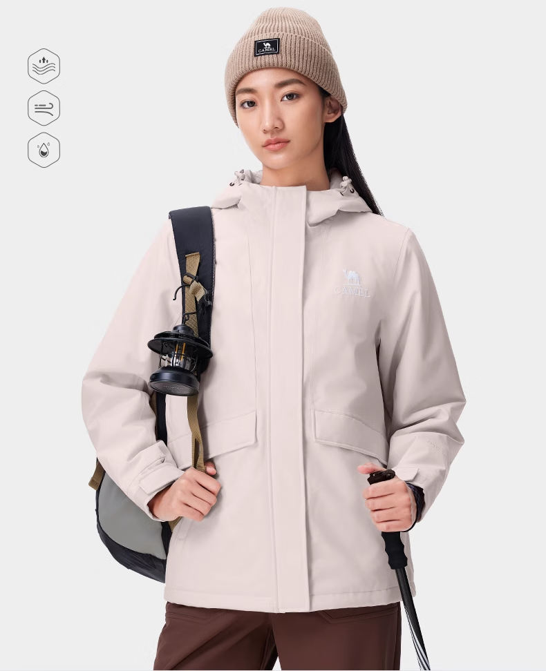 CAMEL Padded Windbreaker Jacket for Men And Women, Hard Shell Coat, Windproof And Waterproof, Tibet Cotton Padded Outerwear, Mountaineering Clothing A14CF04678 2