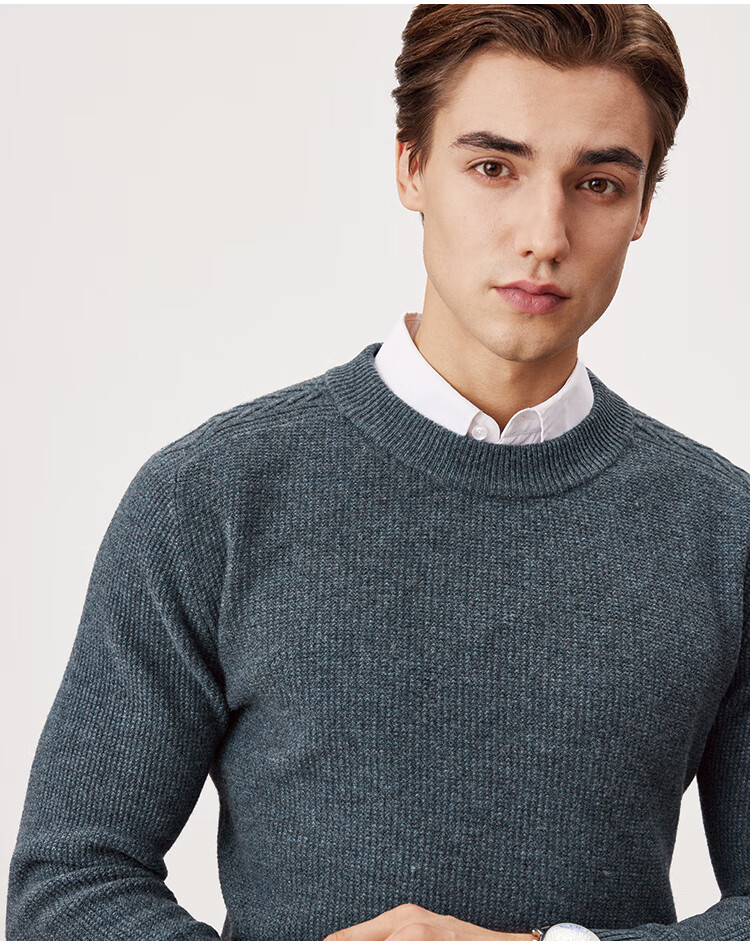 FIRS Australian Pure Wool Men's Heavyweight Thick Autumn Winter Soft Comfortable Casual Sweater 2