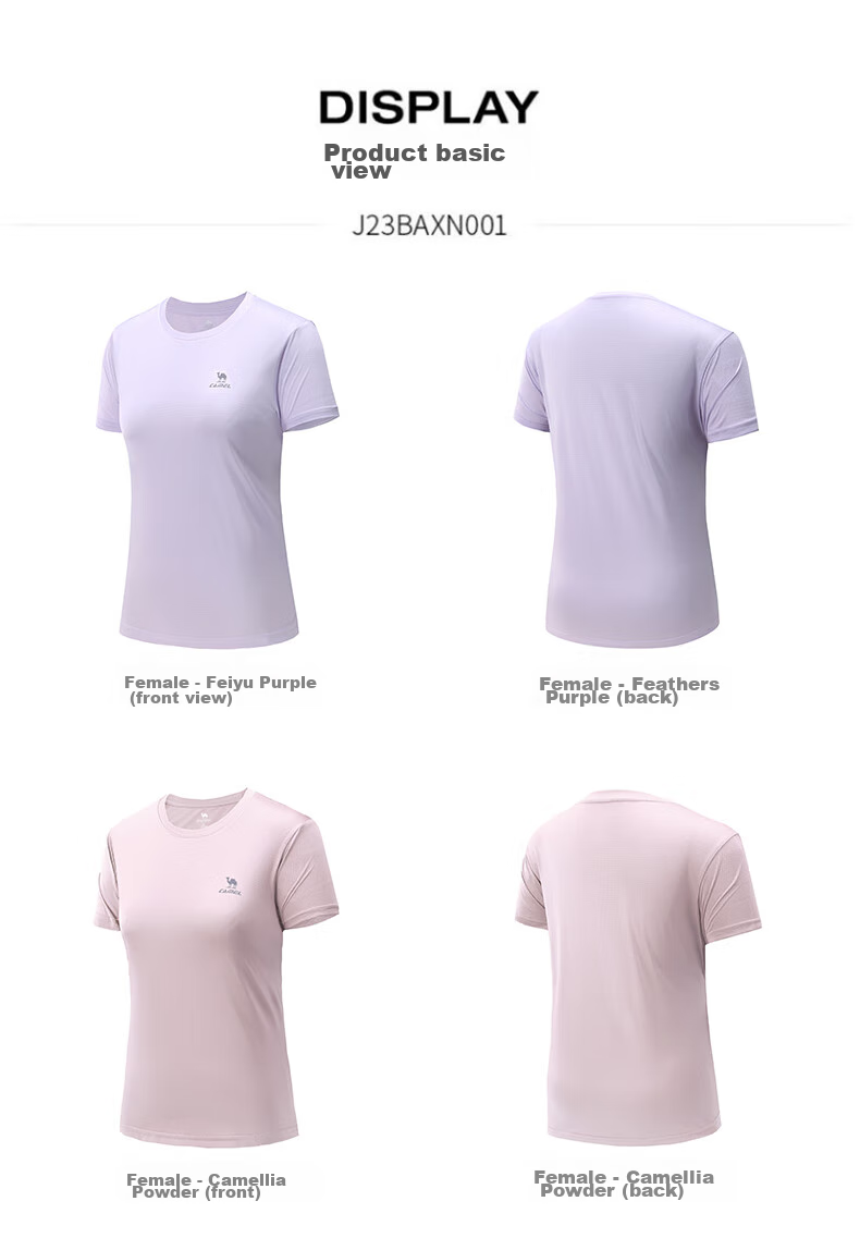 CAMEL Short-Sleeve T-Shirt for Men, New Summer Style, Loose-Fit Round Neck Outdoor Sportswear, Running Training Ultra-Thin Quick-Dry Top 29