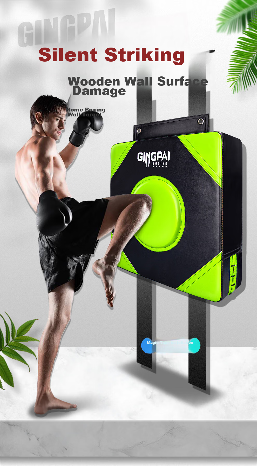 Jingpai Wall Target, Home Punching Bag, Wall-Mounted Sandbag, Boxing Target Training Equipment, Velcro Wall Target, White 1