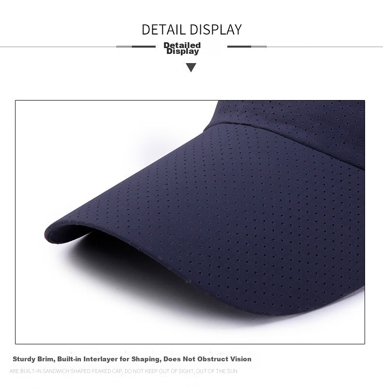 BIKEBROS Sun Hat, UV Protection Cap, Spring And Summer Outdoor Cycling Versatile Visor, Quick-Drying Breathable Sunhat for Women And Men, Navy Blue 13