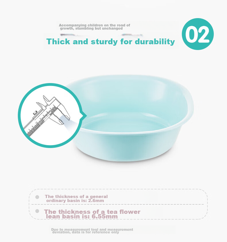 CHAHUA Plastic Basin, 26.5cm, 1 Piece, Small Size, Antibacterial Face Washing Basin, Baby Newborn Diaper Changing And Foot Washing Basi 3