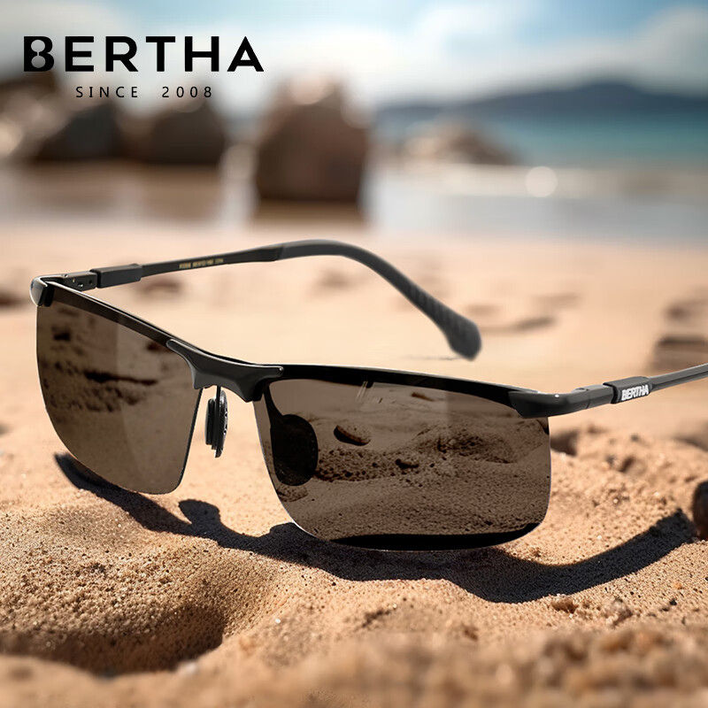 Фотохромные солнцезащитные очки Bertha с поляризацией, для мужчин, для вождения, рыбалки, UV-защита
