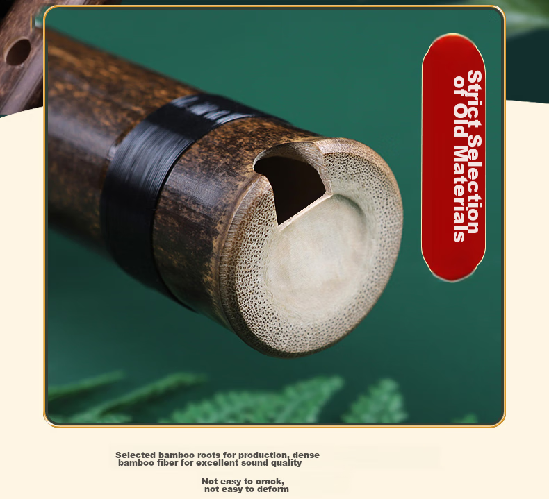 Daoyun Purple Bamboo Xiao Flute, Eight-Hole G Key, Beginner's Entry-Level Professional Ancient Style Purple Bamboo Short Flute, Musical Instrument 12