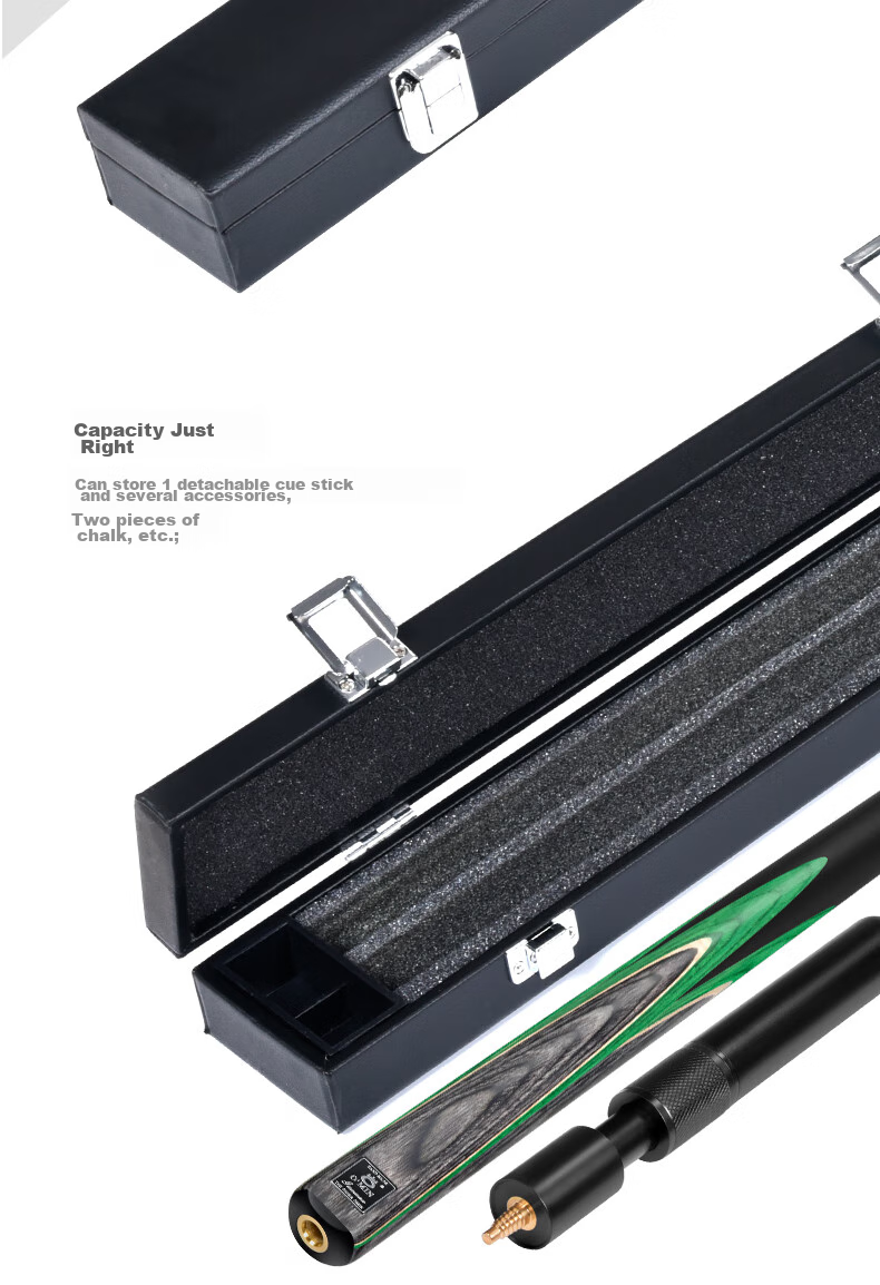 Aomi New Generation Green Storm Snooker Cue, Small Tip, Chinese 8-Ball Cue, Separate 10mm Gun Hand Series 16