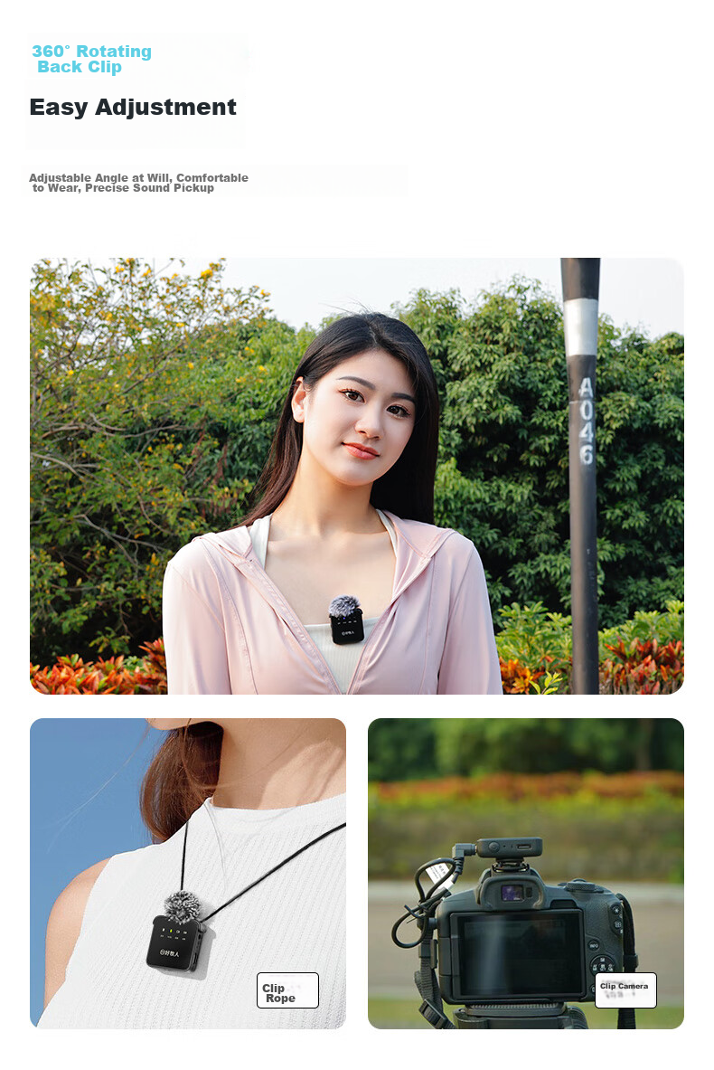 Haomuren Wireless Lavalier Microphone Live Streaming Receiver, Mobile Phone-Specific Recording Device, Sound Card Noise Reduction, Douyin Host Karaoke Video Recording, Small Bee Computer Camera Microphone, One-To 17