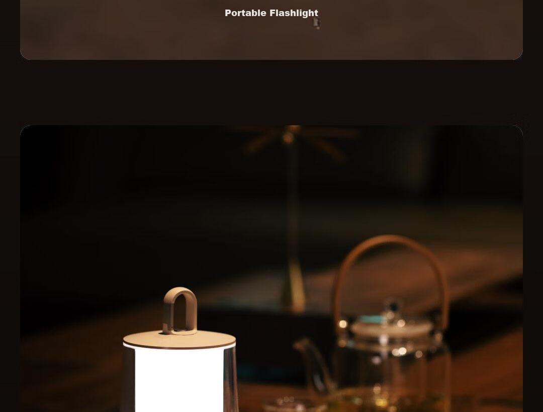Mijia Camping Light, Outdoor Lighting for Campsite, Portable Tent Hanging Lamp, Flashlight, Bedside Lamp, LED Mood Light 12