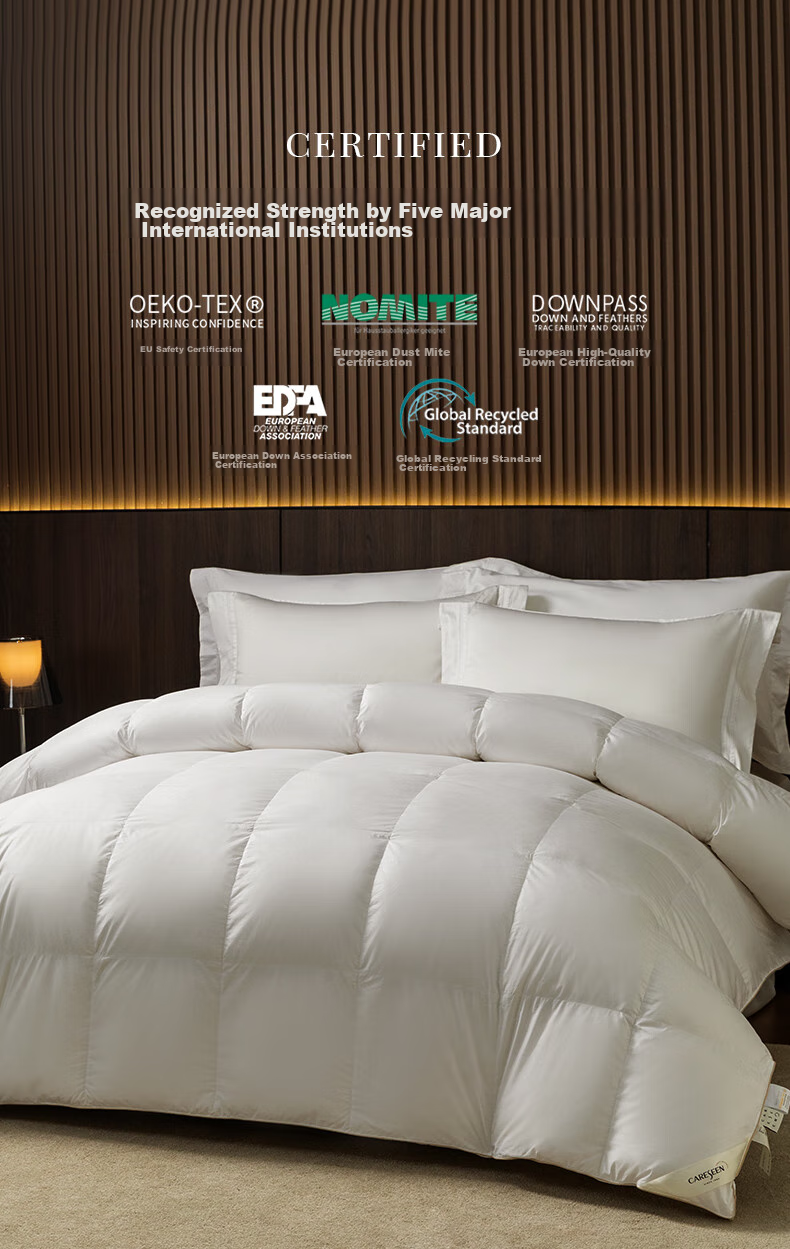 Canasin 95 Goose Down Comforter, Antibacterial And Water-Resistant, Autumn And Winter Duvet Insert, Down Weight 700g, 200*230cm [White] 10