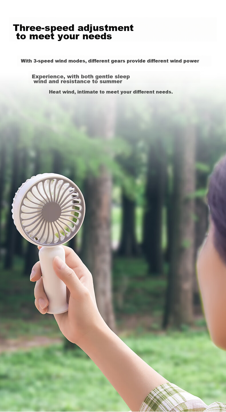 KALAIAO [Violent Wind/Ice Compress] Handheld Small Fan Neck Hanging Portable Foldable High-Speed Turbo Semiconductor Cooling Fan Outdoor Dorm Office Desktop FC16 4