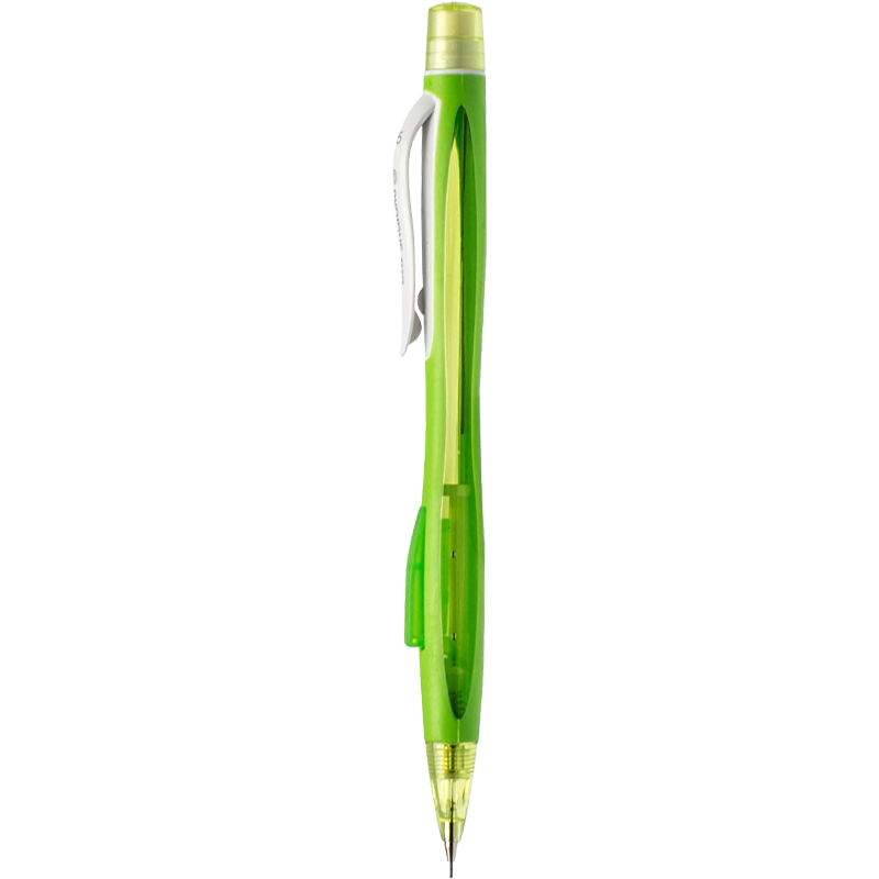 Uni Mitsubishi Student Mechanical Pencil M5-228 with Side Button for Lead Extraction, Eraser Included, Light Green, Single Pack