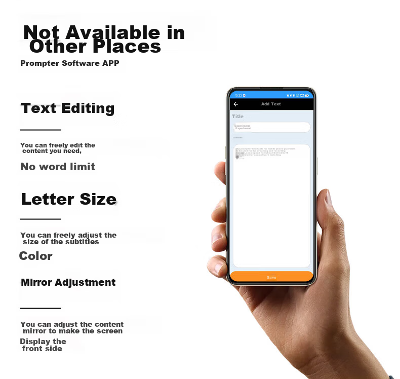 LATZZ Live Streaming Teleprompter Large Screen for Mobile Phones, Tablets, IPads, DSLR Cameras, Mirrorless Cameras Portable Teleprompter for On-Air Reading, Video Recording, Outdoor Live Streaming Interviews with Subtitle Prompter 12