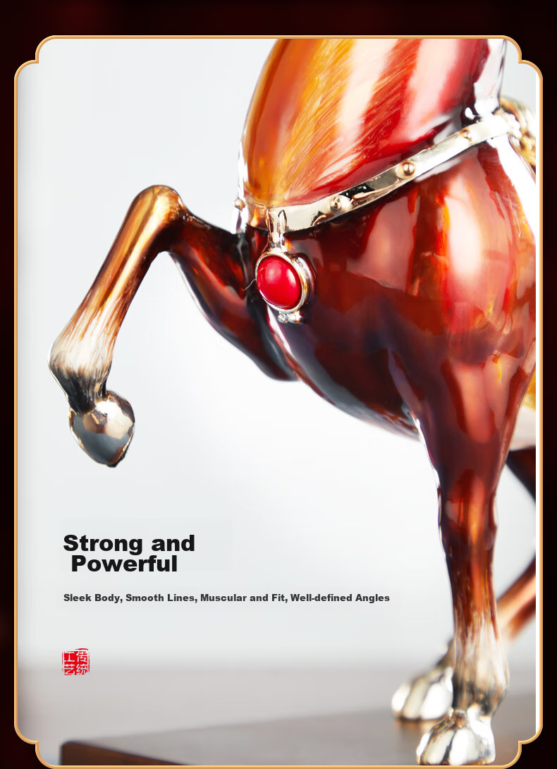 Nuoshiman, Successful Horse Figurine, Living Room Entrance Hallway Wine Cabinet Decoration, Executive Office Desk Ornament, High-End Housewarming And Business Opening Gift 9