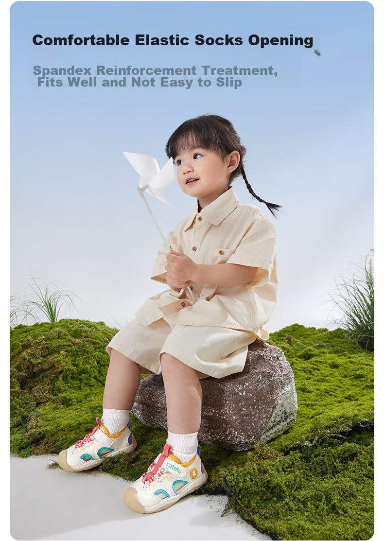 Katetu Toddler Sandals, Baby Sandals for Ages 1-3, Summer Children's Sandals, Boys And Girls Breathable Closed-Toe Functional Shoes X4BE019 2
