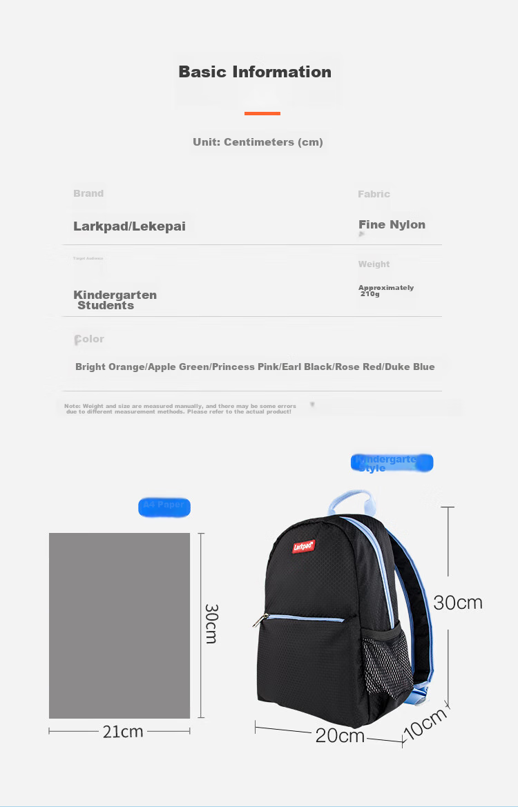 Larkpad Classic Pink Backpack for Preschool Children Ages 1-6 Boys And Girls Kindergarten Casual Travel Double Shoulder Small Backpack 916 2