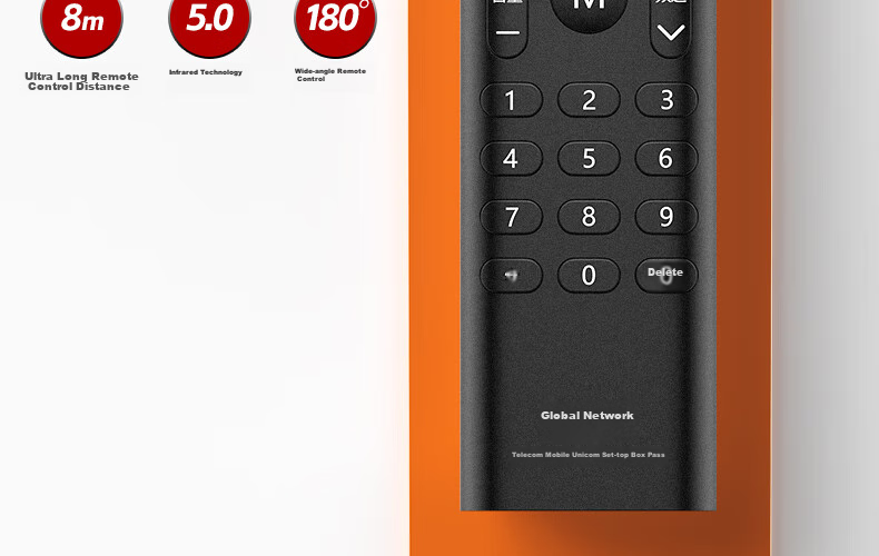 Accoona Compatible with China Telecom Set-Top Box Remote Control, Telecom Box WiFi HD 4K Network TV Remote Control Smart Universal Remote Board Infrared Digital Voiceless 7
