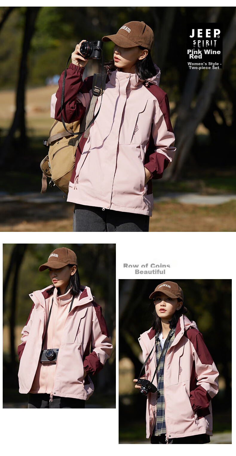 JEEP SPIRIT Windbreaker Jacket for Men And Women, Spring And Autumn Outerwear, Outdoor Windproof Coat, Warm Windbreaker 28