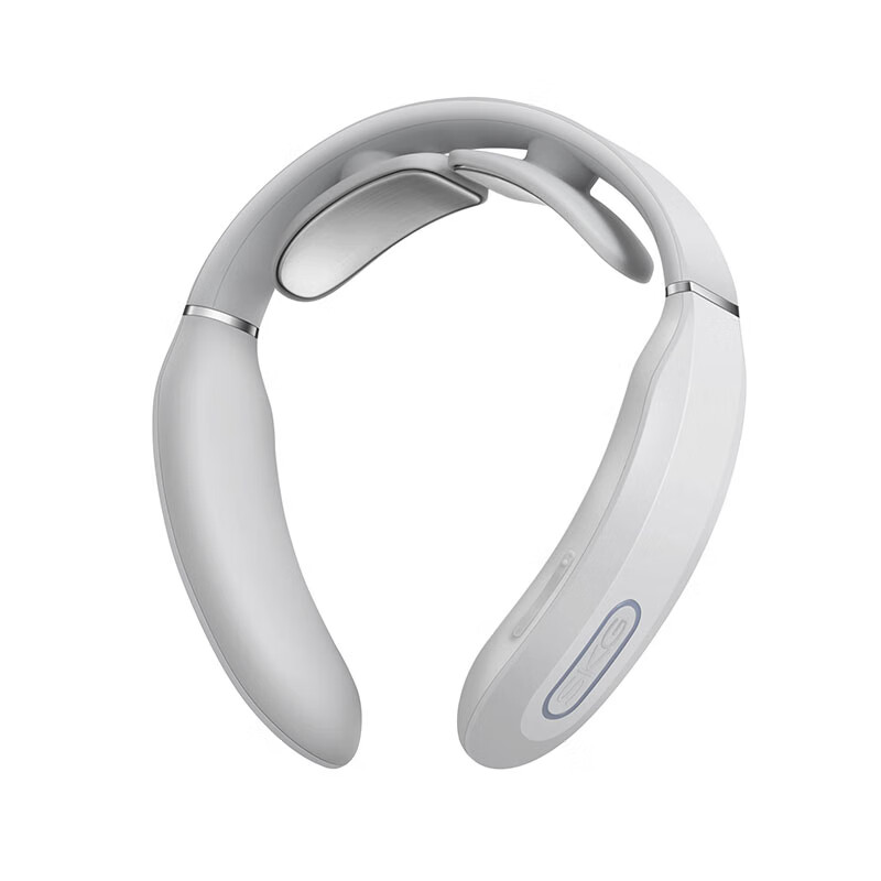 SKG Neck Massager K3-1t, Neck Massager with Heat Therapy, Electromagnetic Pulse U-Shaped Pillow, Light Gray