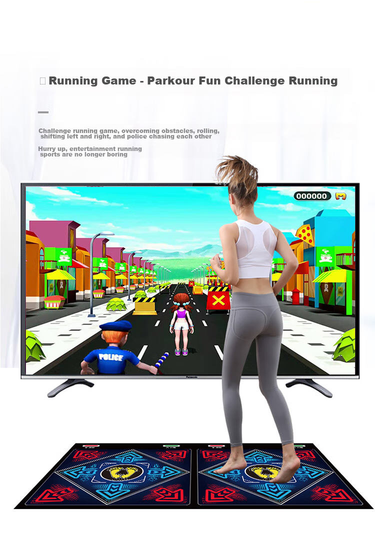 HongTai Double-Person Wireless Dance Mat, Home TV Dance Machine, Game Motion Sensing Hand And Foot Dancing, Leg Beautifying, Children's Running Mat 15