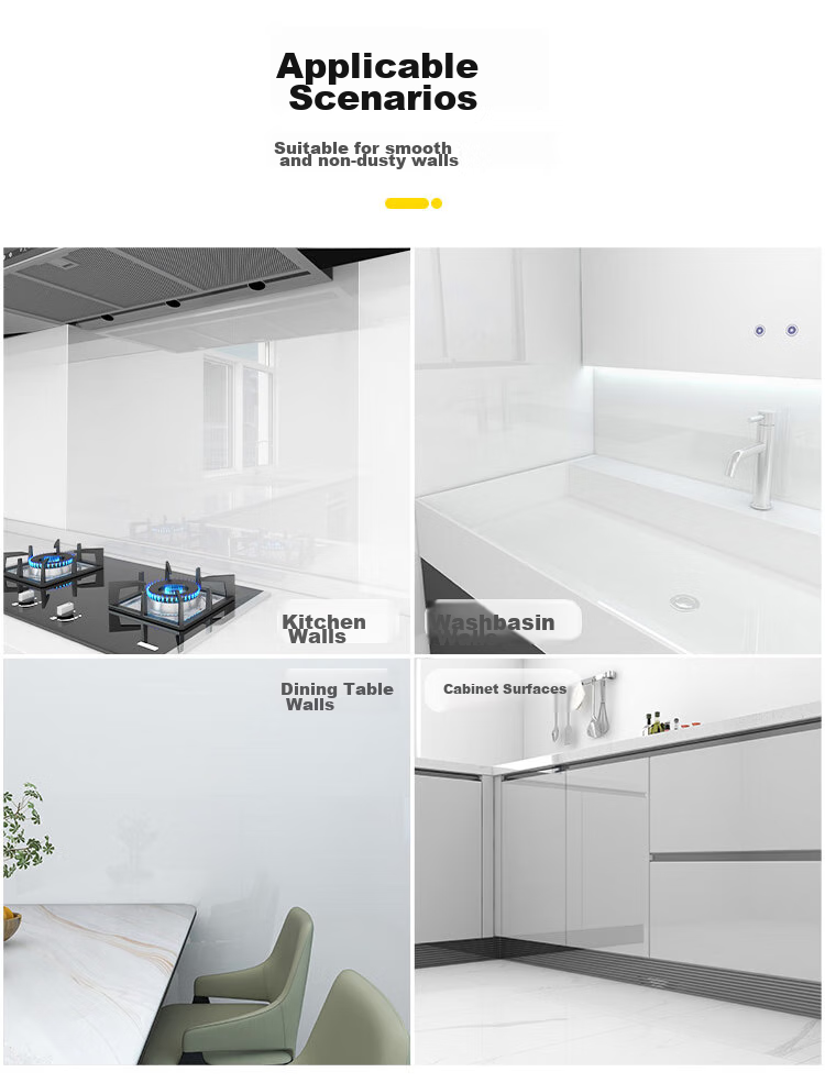 Jinlongxing Kitchen Oil-Proof Sticker, Cabinet Waterproof And Moisture-Proof Adhesive, Hanging Cabinet Wall Transparent Self-Adhesive Heat-Resistant Protective Film, 5 Meters 15