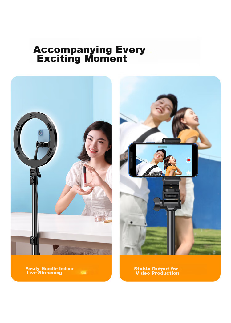 UGREEN Phone Stand, Live Streaming Floor Selfie Stick Tripod, Multifunctional Photography And Video Recording Outdoor Portable Standing Overhead Shooting Support Frame, 2.2 Meters, Suitable for Apple 17 Huawei 18