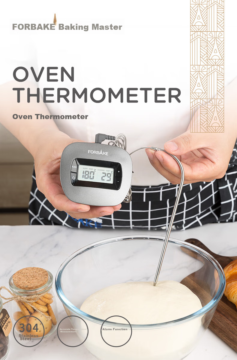 FOR BAKE Probe Oven Thermometer, Food Thermometer, Water Thermometer, Wire Steak Thermometer, Oil Thermometer, Electronic Thermometer 1