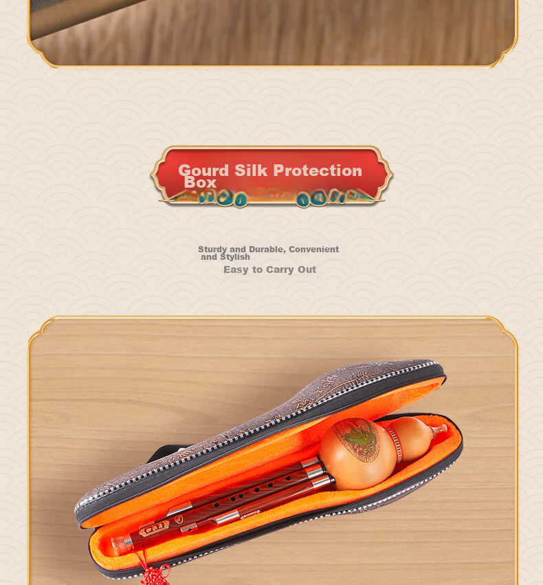 Xiangsiniao Hulusi Instrument, Three-Tone C Key, White Copper And Rosewood Plum Blossom Buckle Hulusi, Beginner's Model XS2039 19