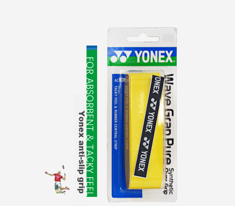 YONEX Badminton Grip Tape, Non-Slip, Sweat-Absorbing, Handle Bone Grip Tape, AC-108WEX Yellow 2