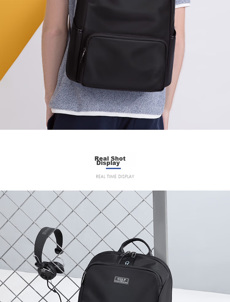 GOLF Laptop Backpack with 14-Inch Notebook, Men's Backpack with Earphone Holes, Business Travel Large Capacity Desig 20