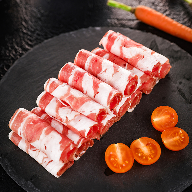 东来顺 内蒙古羔羊原切肋排羊肉片400g 火锅羊肉卷 清真中华老字号