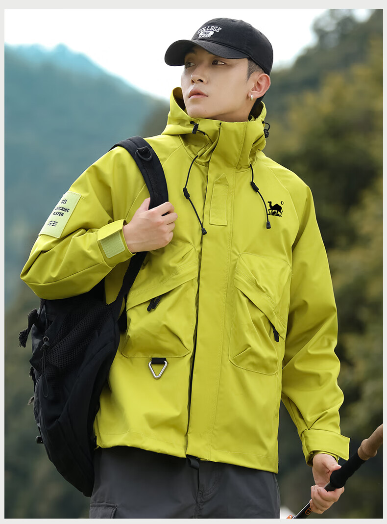 EASTERN CAMEL Couple's Workwear Jacket for Men And Women, Outdoor Sports Hiking Camping Large Pocket Functional Windproof Coat 13